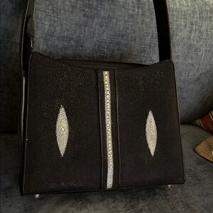 Elegant Black and White Men's Bag
